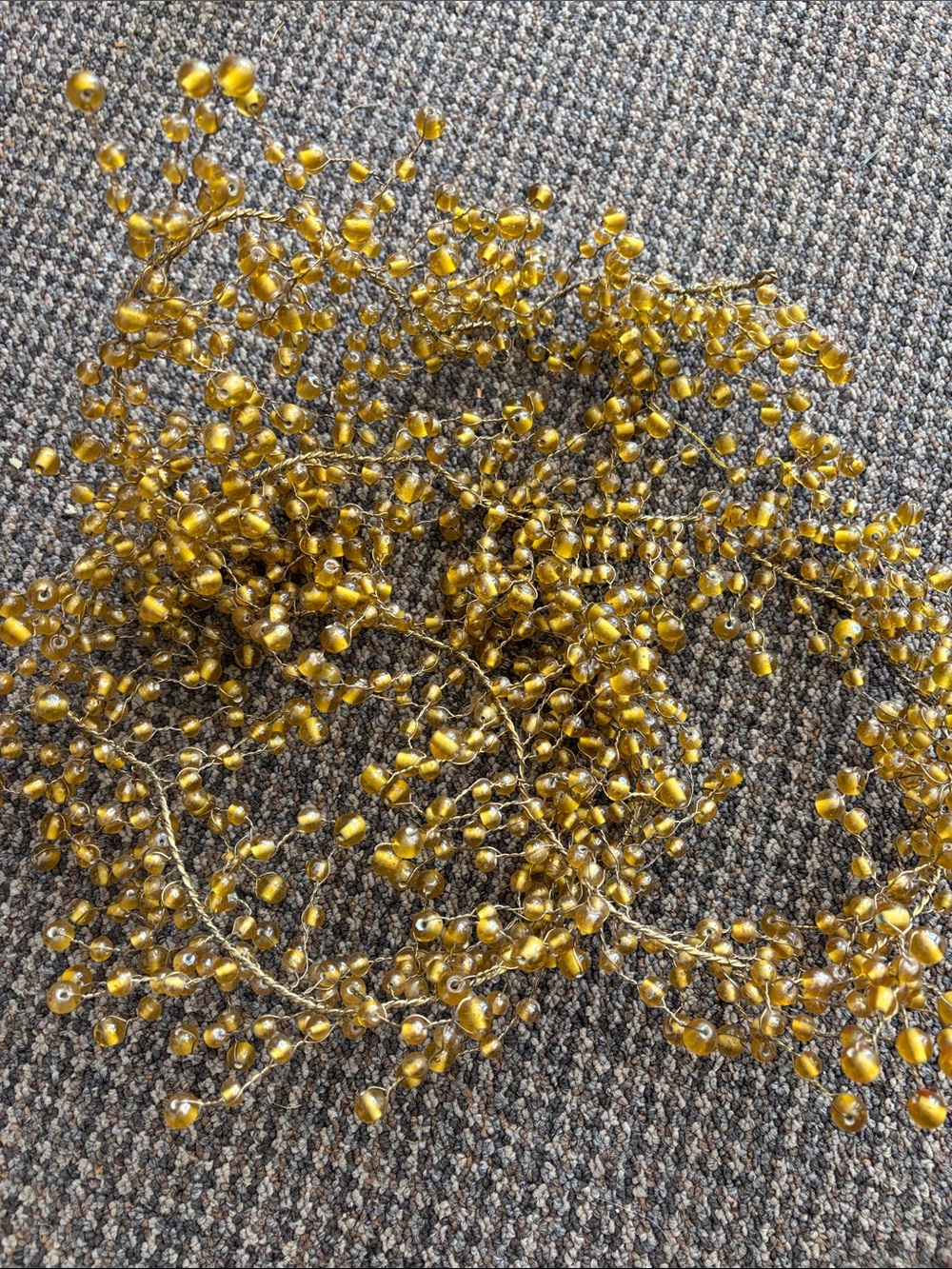 Pottery Barn Yellow Gold Beaded Garland